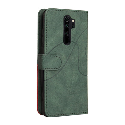 For Xiaomi Redmi Note 8 Pro Dual-color Splicing Horizontal Flip PU Leather Case with Holder & Card Slots & Wallet(Green) - Xiaomi Cases by buy2fix | Online Shopping UK | buy2fix
