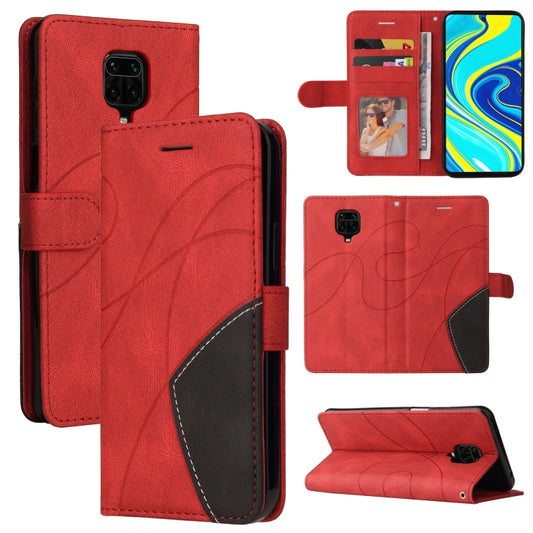 For Xiaomi Redmi Note 9 Pro / Note 9 Pro Max Dual-color Splicing Horizontal Flip PU Leather Case with Holder & Card Slots & Wallet(Red) - Xiaomi Cases by buy2fix | Online Shopping UK | buy2fix