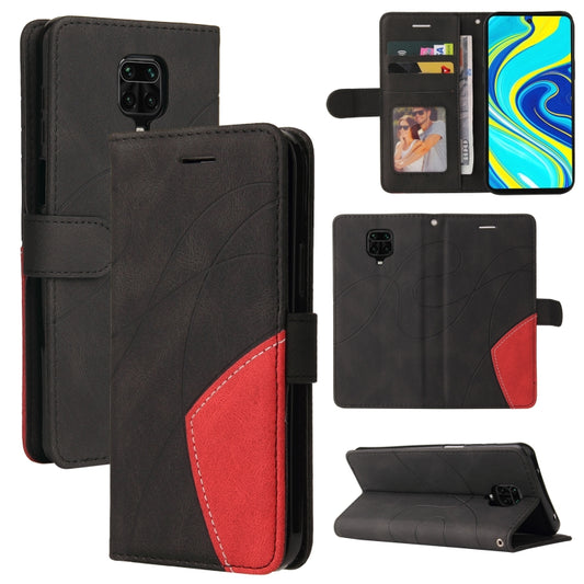 For Xiaomi Redmi Note 9 Pro / Note 9 Pro Max Dual-color Splicing Horizontal Flip PU Leather Case with Holder & Card Slots & Wallet(Black) - Xiaomi Cases by buy2fix | Online Shopping UK | buy2fix