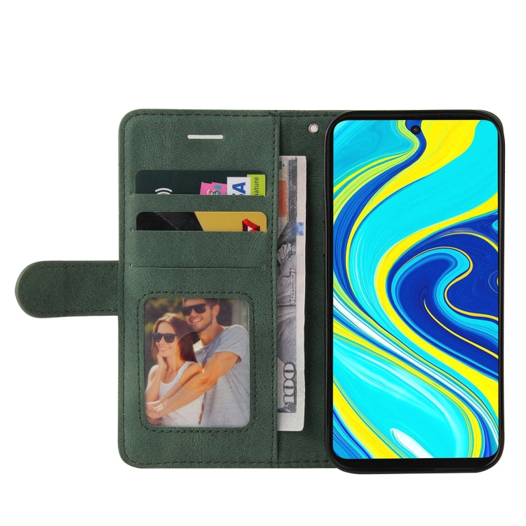 For Xiaomi Redmi Note 9 Pro / Note 9 Pro Max Dual-color Splicing Horizontal Flip PU Leather Case with Holder & Card Slots & Wallet(Green) - Xiaomi Cases by buy2fix | Online Shopping UK | buy2fix