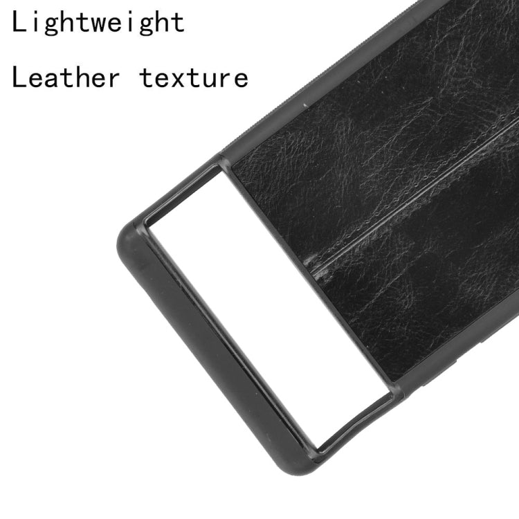 For Google Pixel 6 Pro Shockproof Sewing Cow Skin Texture PC + PU + TPU Case(Black) - Google Cases by buy2fix | Online Shopping UK | buy2fix