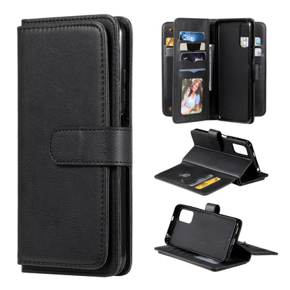 For Xiaomi Redmi Note 10 5G Multifunctional Magnetic Copper Buckle Horizontal Flip Solid Color Leather Case with 10 Card Slots & Wallet & Holder & Photo Frame(Black) - Xiaomi Cases by buy2fix | Online Shopping UK | buy2fix