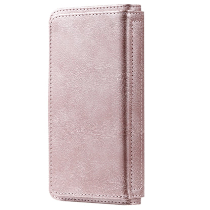 For Huawei Y9a Multifunctional Magnetic Copper Buckle Horizontal Flip Solid Color Leather Case with 10 Card Slots & Wallet & Holder & Photo Frame(Rose Gold) - Huawei Cases by buy2fix | Online Shopping UK | buy2fix