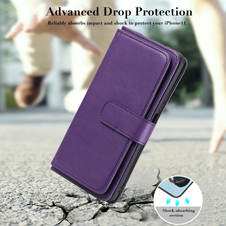 For Huawei Y9a Multifunctional Magnetic Copper Buckle Horizontal Flip Solid Color Leather Case with 10 Card Slots & Wallet & Holder & Photo Frame(Rose Gold) - Huawei Cases by buy2fix | Online Shopping UK | buy2fix