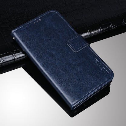 For ZTE Blade A51 idewei Crazy Horse Texture Horizontal Flip Leather Case with Holder & Card Slots & Wallet(Blue) - ZTE Cases by idewei | Online Shopping UK | buy2fix