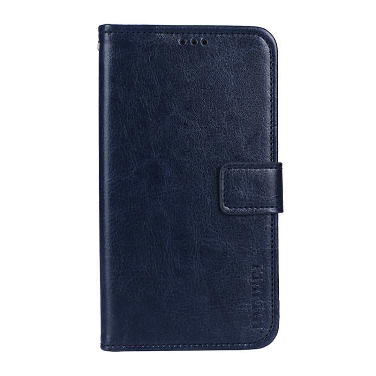 For ZTE Blade A51 idewei Crazy Horse Texture Horizontal Flip Leather Case with Holder & Card Slots & Wallet(Blue) - ZTE Cases by idewei | Online Shopping UK | buy2fix