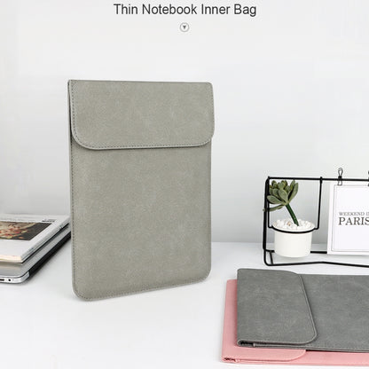 PU02 Ultra-thin Notebook Liner Bag with Small Bag, Size:11.6-12.5 inch(Light Grey) by buy2fix