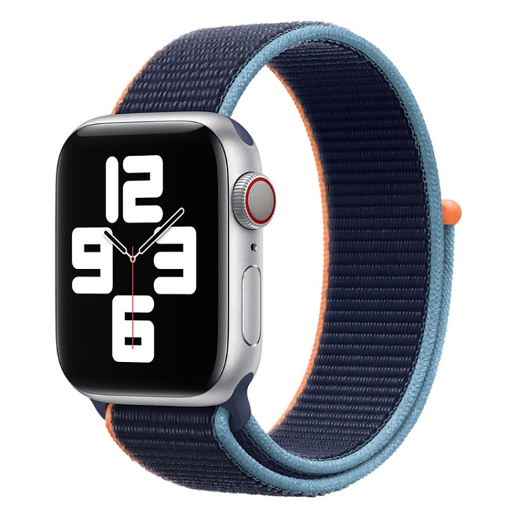 Loop Type Sport Watch Band For Apple Watch Series 9&8&7 41mm / SE 3&SE 2&6&SE&5&4 40mm / 3&2&1 38mm(Dark Navy Blue) - Watch Bands by buy2fix | Online Shopping UK | buy2fix