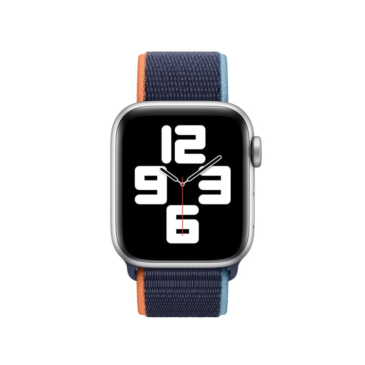 Loop Type Sport Watch Band For Apple Watch Series 9&8&7 41mm / SE 3&SE 2&6&SE&5&4 40mm / 3&2&1 38mm(Dark Navy Blue) - Watch Bands by buy2fix | Online Shopping UK | buy2fix