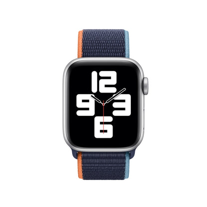 Loop Type Sport Watch Band For Apple Watch Series 9&8&7 41mm / SE 3&SE 2&6&SE&5&4 40mm / 3&2&1 38mm(Dark Navy Blue) - Watch Bands by buy2fix | Online Shopping UK | buy2fix