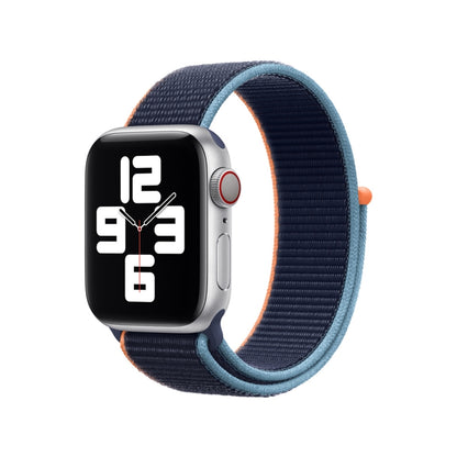 Loop Type Sport Watch Band For Apple Watch Series 9&8&7 41mm / SE 3&SE 2&6&SE&5&4 40mm / 3&2&1 38mm(Dark Navy Blue) - Watch Bands by buy2fix | Online Shopping UK | buy2fix