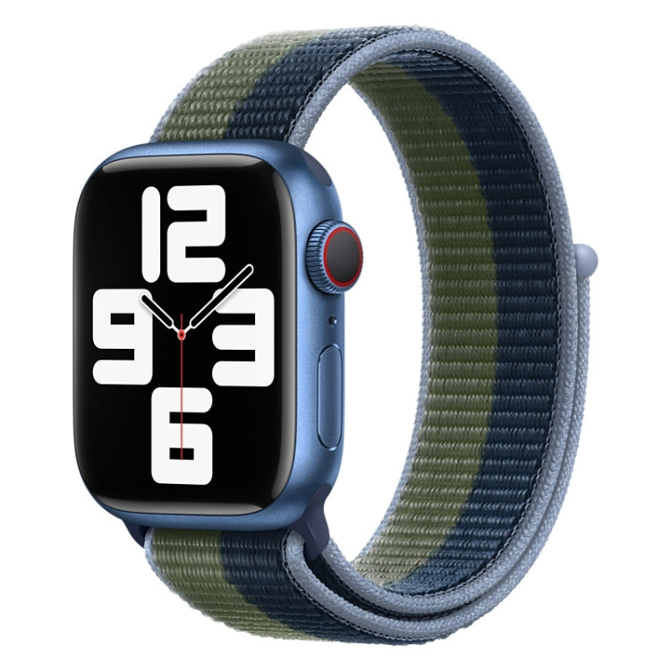 Loop Type Sport Watch Band For Apple Watch Ultra 49mm&Watch Ultra 2 49mm / Series 9&8&7 45mm / SE 3&SE 2&6&SE&5&4 44mm / 3&2&1 42mm (Blue Green) by buy2fix