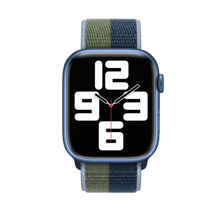 Loop Type Sport Watch Band For Apple Watch Ultra 49mm&Watch Ultra 2 49mm / Series 9&8&7 45mm / SE 3&SE 2&6&SE&5&4 44mm / 3&2&1 42mm (Blue Green) by buy2fix
