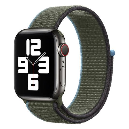Loop Type Sport Watch Band For Apple Watch Ultra 49mm&Watch Ultra 2 49mm / Series 9&8&7 45mm / SE 3&SE 2&6&SE&5&4 44mm / 3&2&1 42mm(Dark Olive Green) by buy2fix