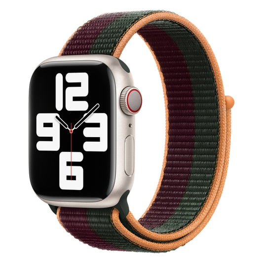 Loop Type Sport Watch Band For Apple Watch Ultra 49mm&Watch Ultra 2 49mm / Series 9&8&7 45mm / SE 3&SE 2&6&SE&5&4 44mm / 3&2&1 42mm (Cherry Green) by buy2fix