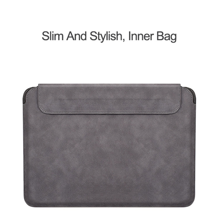 PU03 Lightweight Sheepskin Notebook Liner Bag, Size:14.1-15.4 inch(Deep Space Gray) by buy2fix