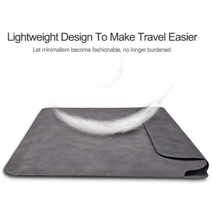 PU03 Lightweight Sheepskin Notebook Liner Bag, Size:14.1-15.4 inch(Deep Space Gray) by buy2fix