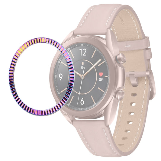 For Samsung Galaxy Watch 3 41mm Smart Watch Wave Texture Bezel Ring(Colorful) - Watch Cases by ENKAY | Online Shopping UK | buy2fix