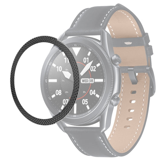 For Samsung Galaxy Watch 3 41mm Smart Watch Rhombus Texture Bezel Ring(Black) - Watch Cases by ENKAY | Online Shopping UK | buy2fix