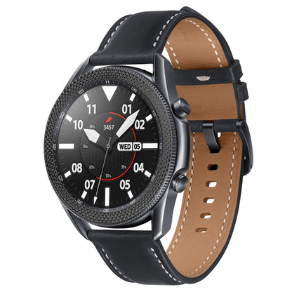 For Samsung Galaxy Watch 3 41mm Smart Watch Rhombus Texture Bezel Ring(Black) - Watch Cases by ENKAY | Online Shopping UK | buy2fix