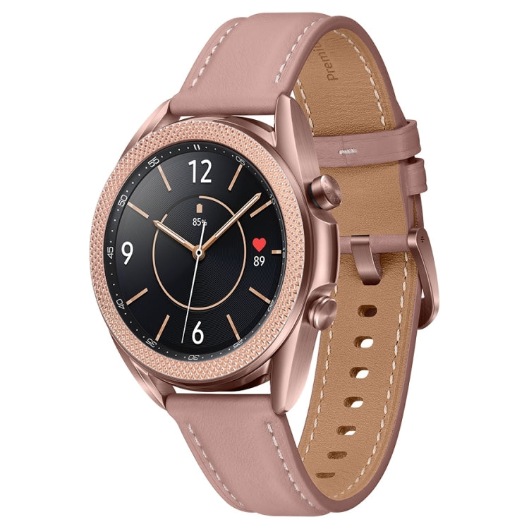For Samsung Galaxy Watch 3 41mm Smart Watch Rhombus Texture Bezel Ring(Rose Gold) - Watch Cases by ENKAY | Online Shopping UK | buy2fix