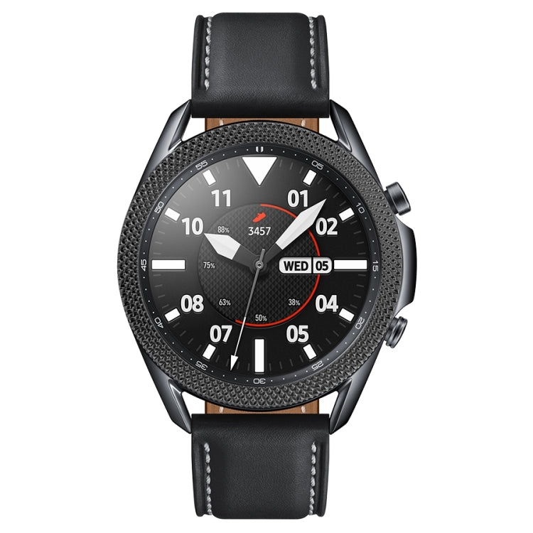 For Samsung Galaxy Watch 3 45mm Smart Watch Rhombus Texture Bezel Ring(Black) - Watch Cases by ENKAY | Online Shopping UK | buy2fix