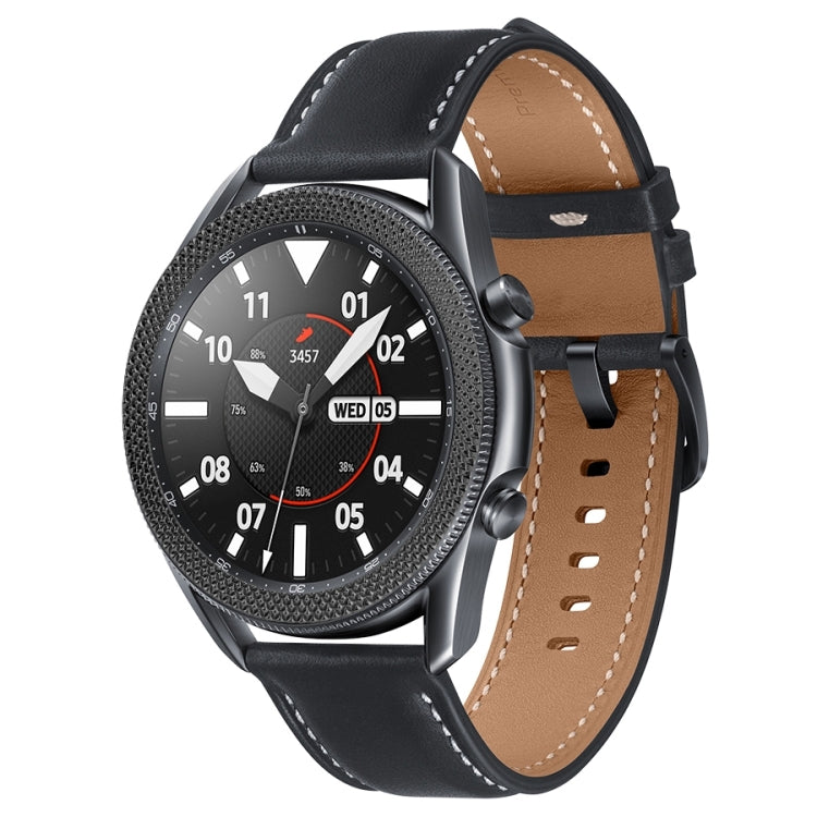 For Samsung Galaxy Watch 3 45mm Smart Watch Rhombus Texture Bezel Ring(Black) - Watch Cases by ENKAY | Online Shopping UK | buy2fix