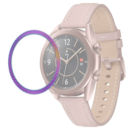 For Samsung Galaxy Watch 3 45mm Smart Watch Rhombus Texture Bezel Ring(Colorful) - Watch Cases by ENKAY | Online Shopping UK | buy2fix