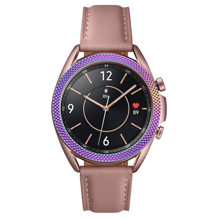 For Samsung Galaxy Watch 3 45mm Smart Watch Rhombus Texture Bezel Ring(Colorful) - Watch Cases by ENKAY | Online Shopping UK | buy2fix