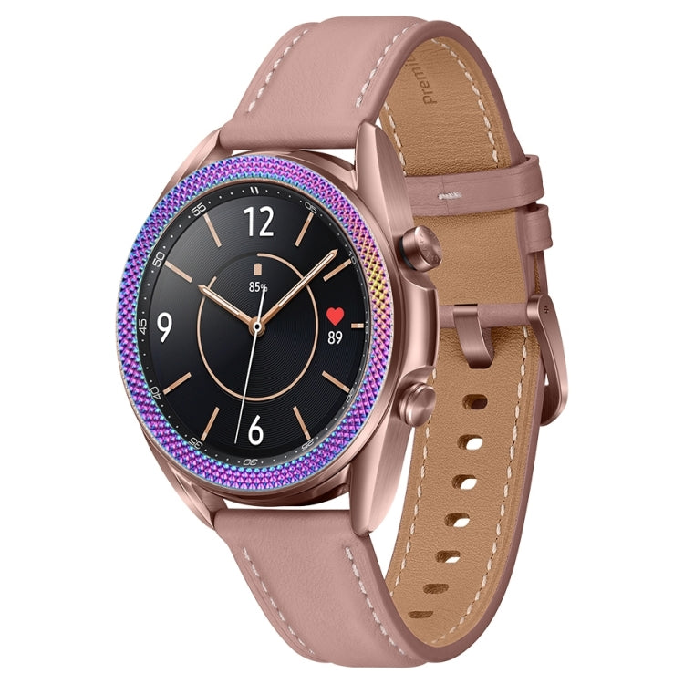 For Samsung Galaxy Watch 3 45mm Smart Watch Rhombus Texture Bezel Ring(Colorful) - Watch Cases by ENKAY | Online Shopping UK | buy2fix