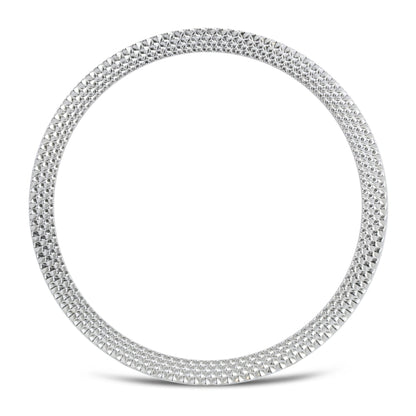 For Samsung Galaxy Watch 3 45mm Smart Watch Rhombus Texture Bezel Ring(Silver) - Watch Cases by ENKAY | Online Shopping UK | buy2fix