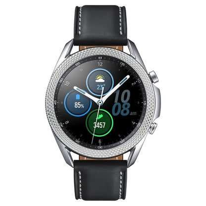 For Samsung Galaxy Watch 3 45mm Smart Watch Rhombus Texture Bezel Ring(Silver) - Watch Cases by ENKAY | Online Shopping UK | buy2fix