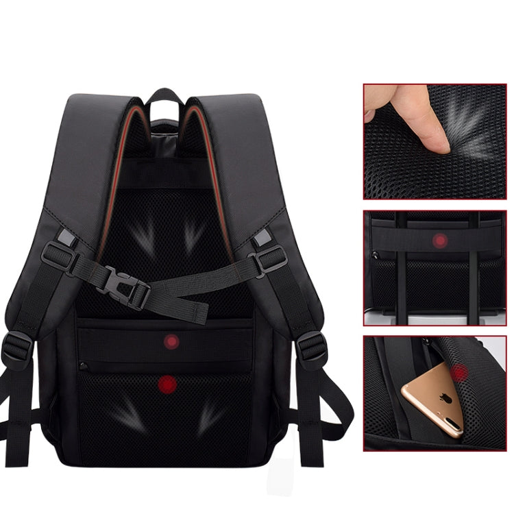 SJ01 Business Casual Computer Backpack with USB Charging Port, Size:13-15 inch Universal(Black) by buy2fix
