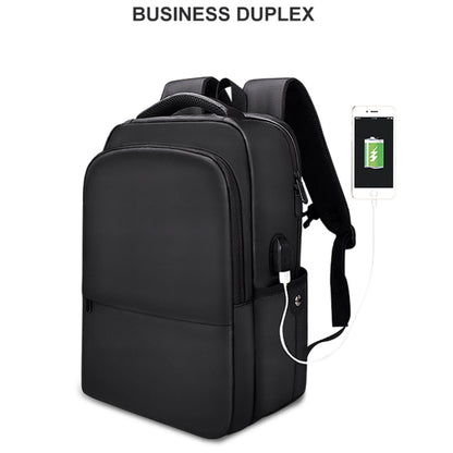 SJ01 Business Casual Computer Backpack with USB Charging Port, Size:13-15 inch Universal(Black) by buy2fix