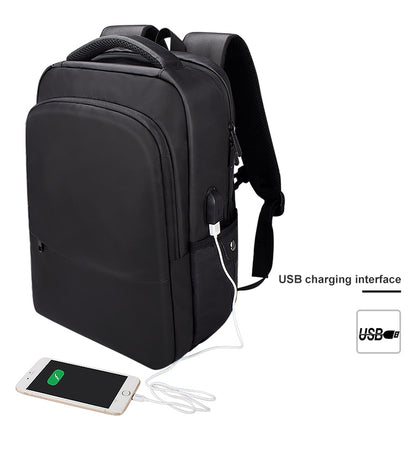 SJ01 Business Casual Computer Backpack with USB Charging Port, Size:13-15 inch Universal(Black) by buy2fix