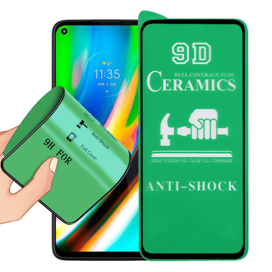 For Motorola Moto G9 Plus 9D Full Screen Full Glue Ceramic Film - Motorola Tempered Glass by buy2fix | Online Shopping UK | buy2fix