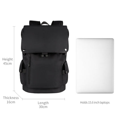 SJ02 13-15.6 inch Universal Large-capacity Laptop Backpack with USB Charging Port(Apricot) by buy2fix