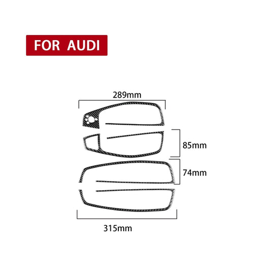 Car Carbon Fiber Glass Lifter Short Style Decorative Sticker for Audi A6 S6 C7 A7 S7 4G8 2012-2018 Right Drive - Car Interior Mouldings by buy2fix | Online Shopping UK | buy2fix