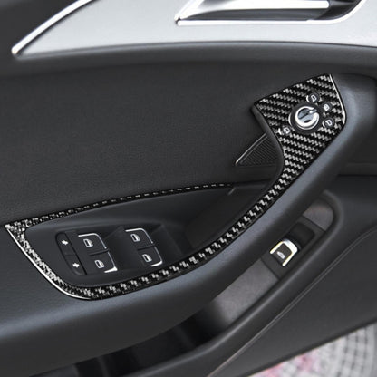 Car Carbon Fiber Glass Lifter Short Style Decorative Sticker for Audi A6 S6 C7 A7 S7 4G8 2012-2018 Right Drive - Car Interior Mouldings by buy2fix | Online Shopping UK | buy2fix