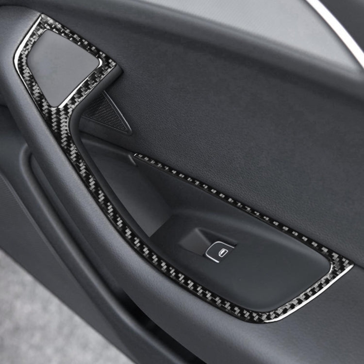 Car Carbon Fiber Glass Lifter Short Style Decorative Sticker for Audi A6 S6 C7 A7 S7 4G8 2012-2018 Right Drive - Car Interior Mouldings by buy2fix | Online Shopping UK | buy2fix