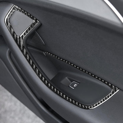 Car Carbon Fiber Glass Lifter Short Style Decorative Sticker for Audi A6 S6 C7 A7 S7 4G8 2012-2018 Right Drive - Car Interior Mouldings by buy2fix | Online Shopping UK | buy2fix