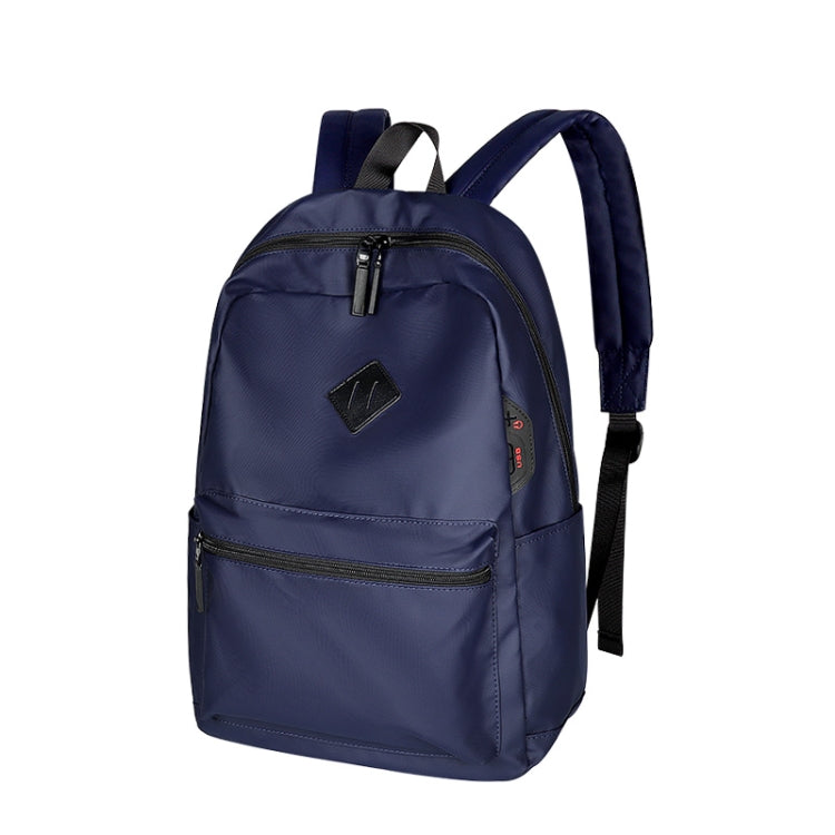 SJ03 13-15.6 inch Universal Large-capacity Laptop Backpack with USB Charging Port & Headphone Port(Navy Blue) by buy2fix