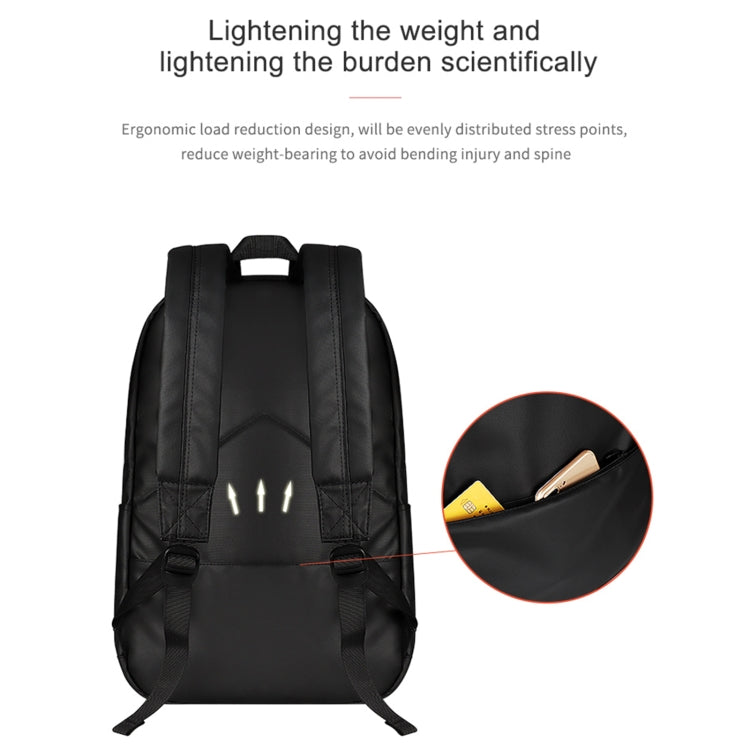 SJ03 13-15.6 inch Universal Large-capacity Laptop Backpack with USB Charging Port & Headphone Port(Navy Blue) by buy2fix