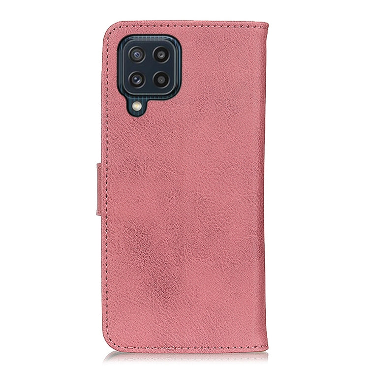 For Samsung Galaxy M32 KHAZNEH Cowhide Texture Horizontal Flip Leather Case with Holder & Card Slots & Wallet(Pink) by buy2fix