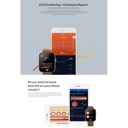 H1 1.3 inch TFT Screen IP68 Waterproof Smart Watch, Support Sleep Monitoring / Heart Rate Monitoring / ECG Electrocardiogram / Vascular Management / Body Temperature Monitoring(Pink) by buy2fix