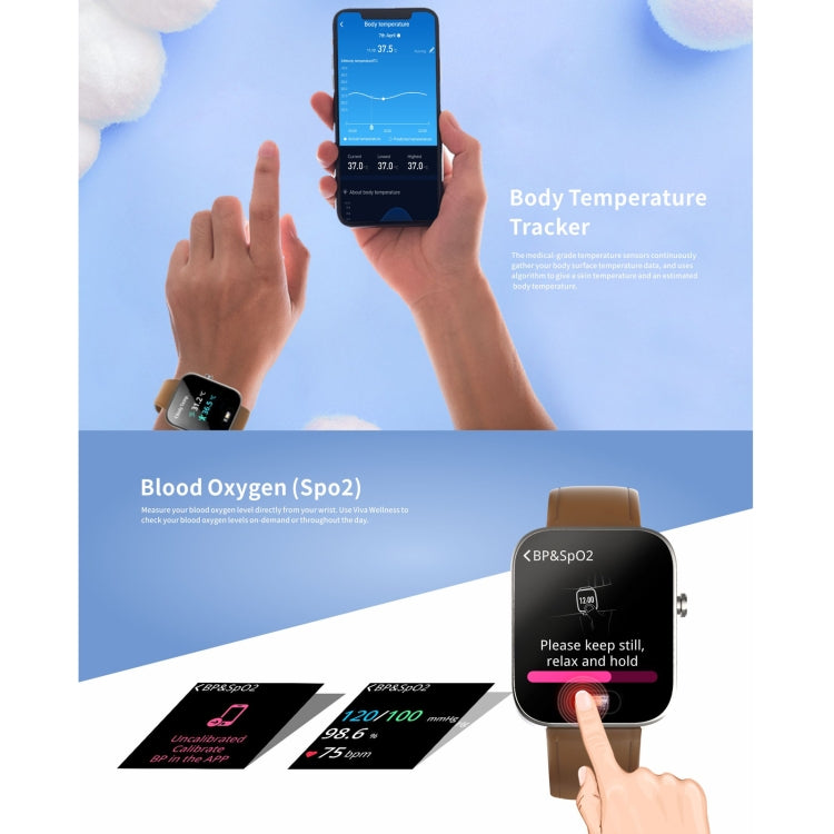 H1 1.3 inch TFT Screen IP68 Waterproof Smart Watch, Support Sleep Monitoring / Heart Rate Monitoring / ECG Electrocardiogram / Vascular Management / Body Temperature Monitoring(Pink) by buy2fix