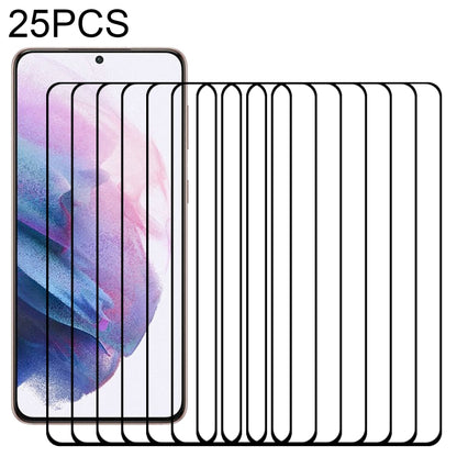 For Samsung Galaxy S21+ 5G 25pcs Full Glue 9H HD 3D Curved Edge Tempered Glass Film(Black) - Galaxy Tempered Glass by buy2fix | Online Shopping UK | buy2fix
