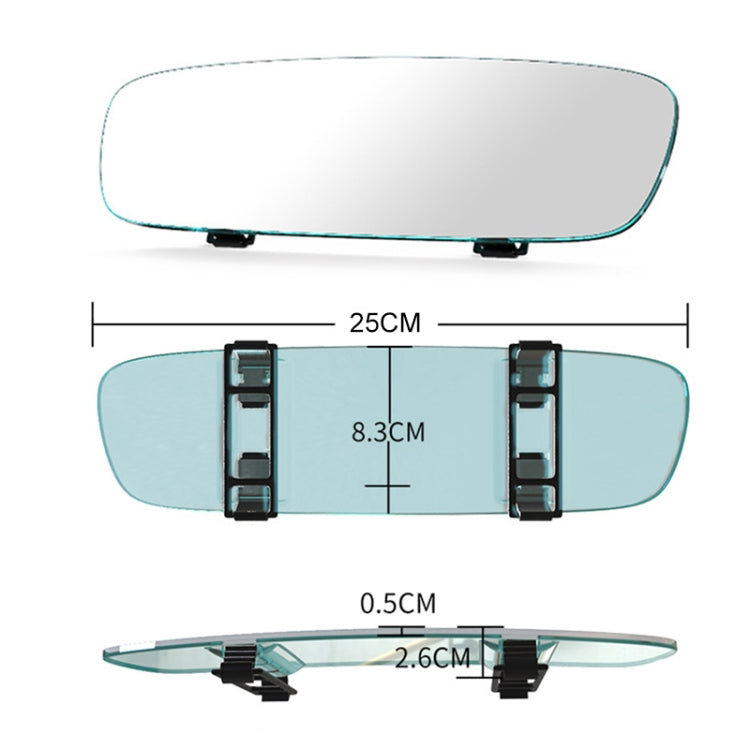 3R-334 Planemirror 250mm Car Rearview Retrofit Frameless Clear Large Mirror(White) - Interior Mirrors by 3R | Online Shopping UK | buy2fix