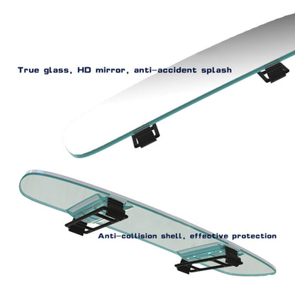 3R-334 Planemirror 250mm Car Rearview Retrofit Frameless Clear Large Mirror(White) - Interior Mirrors by 3R | Online Shopping UK | buy2fix