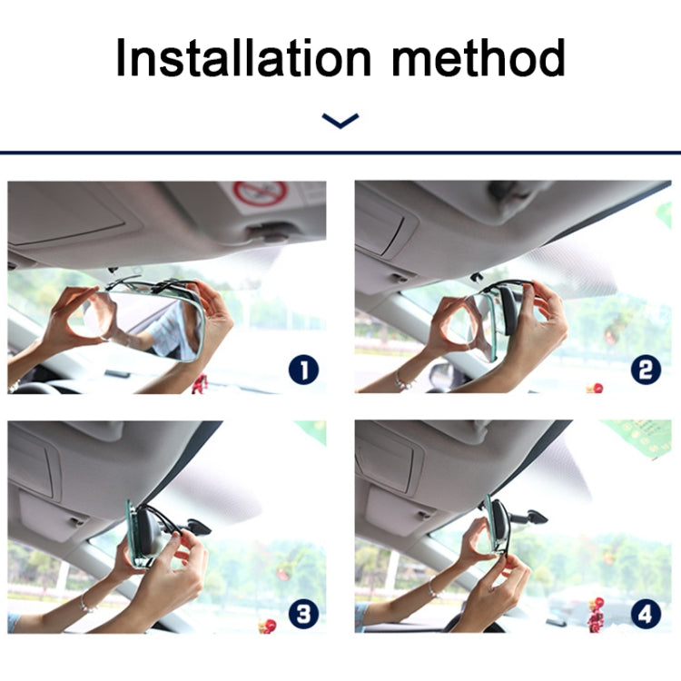3R-334 Planemirror 250mm Car Rearview Retrofit Frameless Clear Large Mirror(White) - Interior Mirrors by 3R | Online Shopping UK | buy2fix